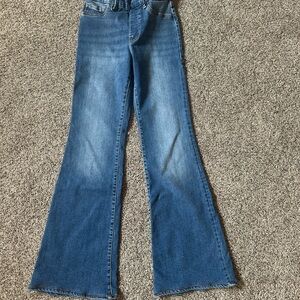 Good American Deep Blue Flare Jeans